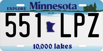 MN license plate 551LPZ