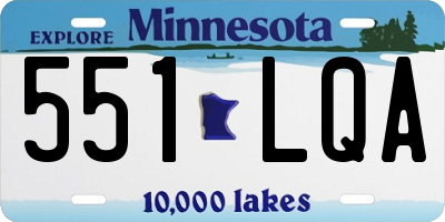 MN license plate 551LQA