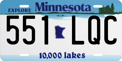 MN license plate 551LQC