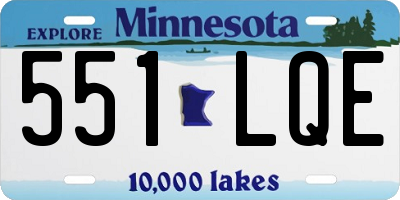 MN license plate 551LQE