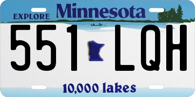 MN license plate 551LQH