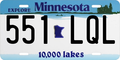 MN license plate 551LQL