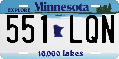 MN license plate 551LQN