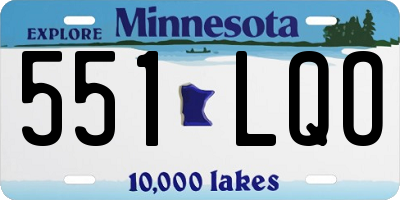 MN license plate 551LQO