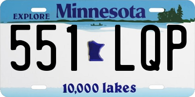 MN license plate 551LQP