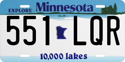 MN license plate 551LQR