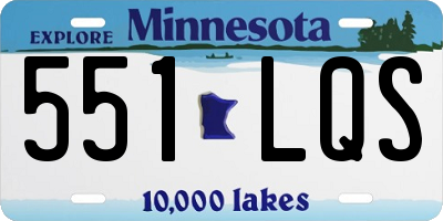 MN license plate 551LQS