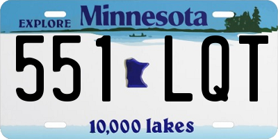 MN license plate 551LQT