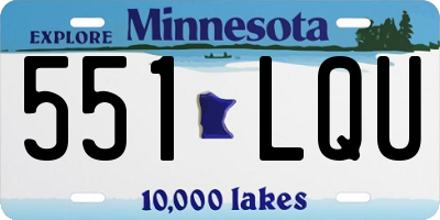 MN license plate 551LQU