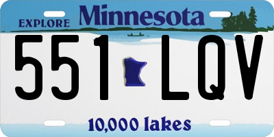 MN license plate 551LQV