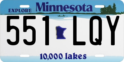 MN license plate 551LQY