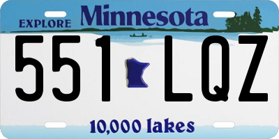 MN license plate 551LQZ