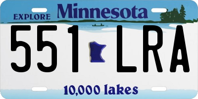 MN license plate 551LRA