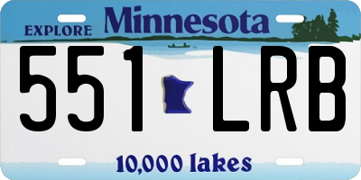 MN license plate 551LRB