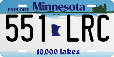 MN license plate 551LRC