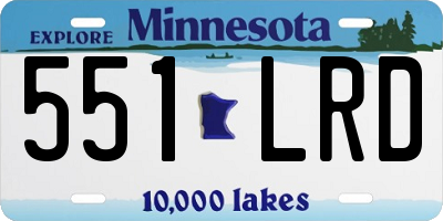 MN license plate 551LRD