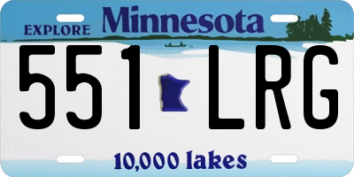 MN license plate 551LRG