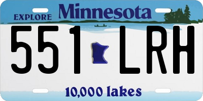 MN license plate 551LRH