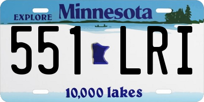 MN license plate 551LRI