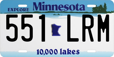 MN license plate 551LRM