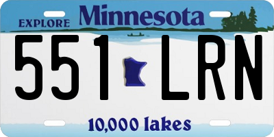 MN license plate 551LRN
