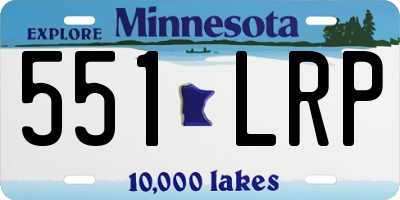 MN license plate 551LRP