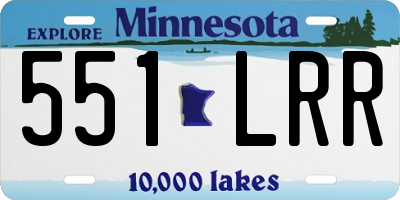 MN license plate 551LRR