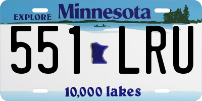 MN license plate 551LRU