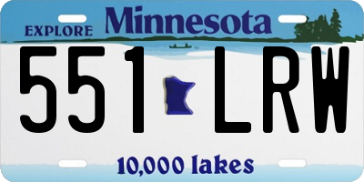MN license plate 551LRW