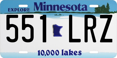MN license plate 551LRZ
