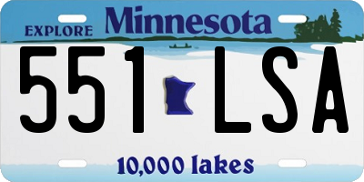MN license plate 551LSA