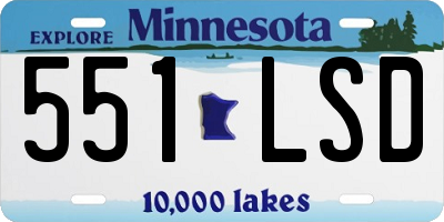 MN license plate 551LSD
