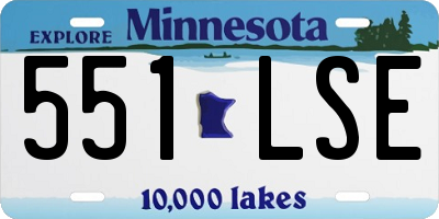 MN license plate 551LSE