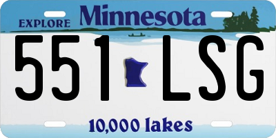 MN license plate 551LSG