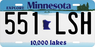 MN license plate 551LSH