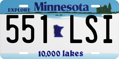 MN license plate 551LSI