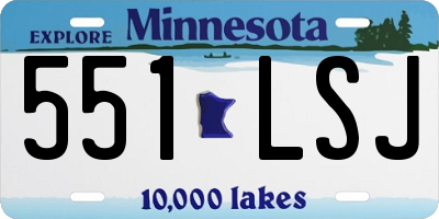 MN license plate 551LSJ