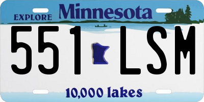 MN license plate 551LSM