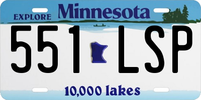 MN license plate 551LSP