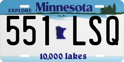 MN license plate 551LSQ