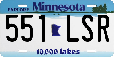 MN license plate 551LSR