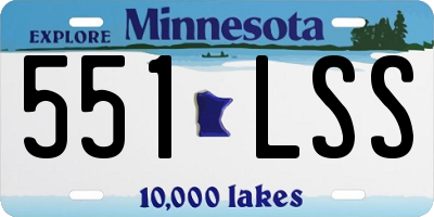MN license plate 551LSS
