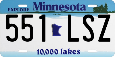 MN license plate 551LSZ