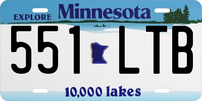 MN license plate 551LTB