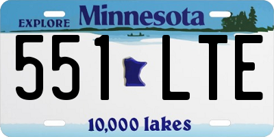 MN license plate 551LTE