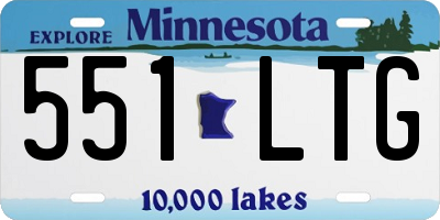 MN license plate 551LTG
