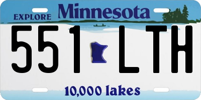 MN license plate 551LTH