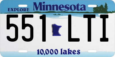 MN license plate 551LTI