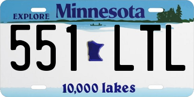 MN license plate 551LTL