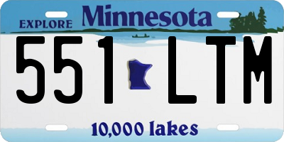 MN license plate 551LTM